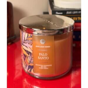 Bath & Body Works Palo Santo 3-wick candle.